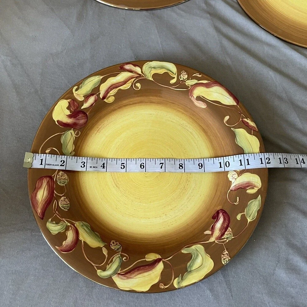 Thanksgiving  Dinner Plates Laurie Gates Coronado Collection Set 4 Chilli Pepper